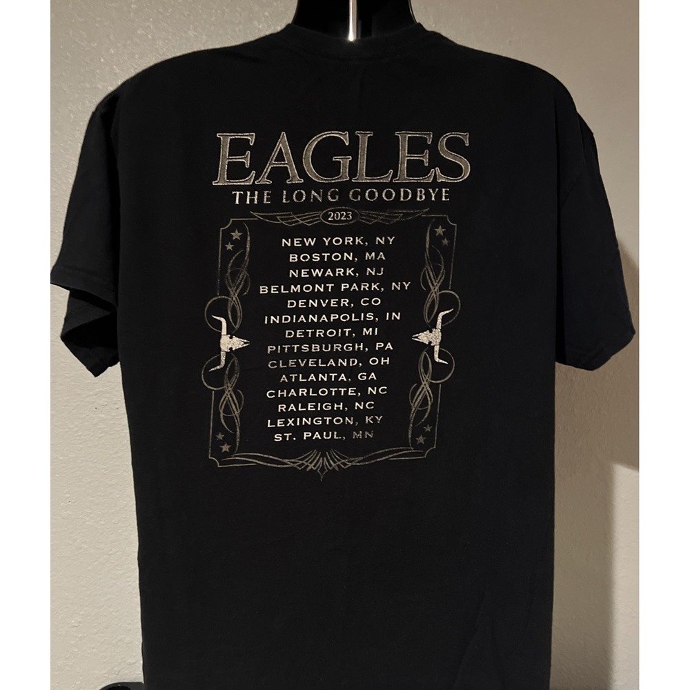 Eagles The Long Goodbye 2023 Tour T Shirt Black Concert Band Tee Adult XL USA - Picture 4 of 6